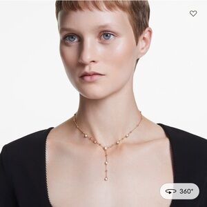 Swarovski Gold Necklace with Crystal Accents